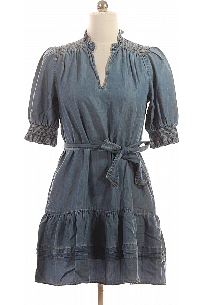 Ralph Lauren Dámské džínové šaty s krátkým rukávem a páskem Velikost M | Ralph Lauren | obrázek 2