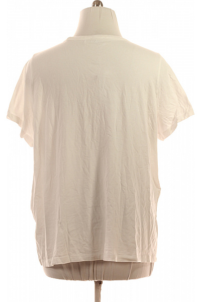 SAMOON Dámské bílé tričko s krátkým rukávem basic Vel. XXL | SAMOON | obrázek 3