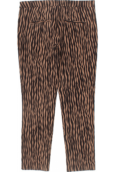 MANGO Dámské kalhoty vzor zebry hnědočerné elegantní rovné cigaretové Vel. 44 | MANGO | obrázek 3