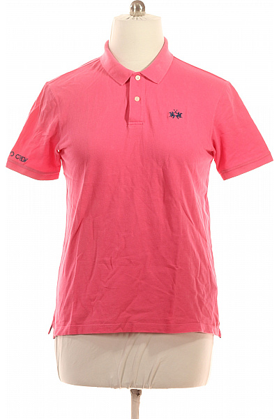La Martina Polo tričko růžové s krátkým rukávem a výšivkou Velikost xl | La Martina | obrázek 2