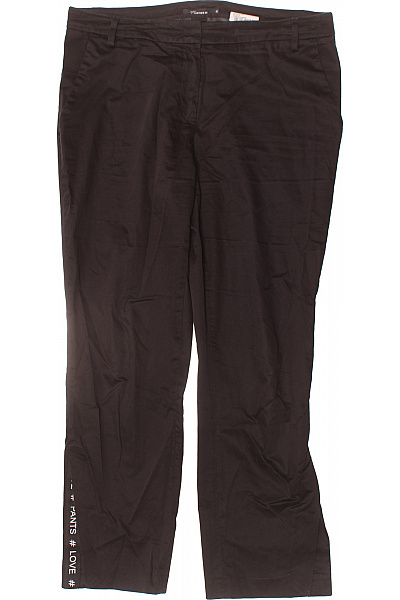 GARDEUR Dámské Hnědé Chino Kalhoty Volné Rovné Ležérní S Potiskem Velikost 40