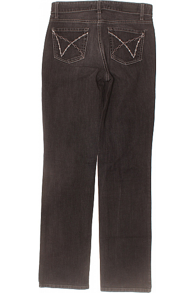 CAMBIO Dámské bavlněné džíny tmavě šedé rovné seprané klasické Velikost 36 | CAMBIO | obrázek 2