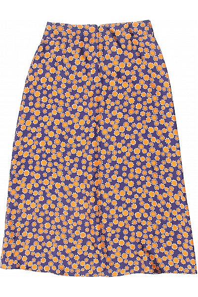 ASPESI Dámská dlouhá maxi sukně fialová oranžová květinová vzorovaná se zipem Vel. 38 | ASPESI | obrázek 2