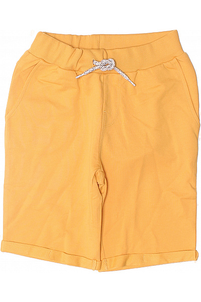 Chlapecké žluté kraťasy teplákové s kapsami a šňůrkou Vel. 134 | Unimoda | obrázek 2