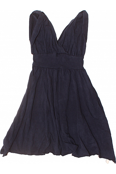 Dívčí šaty tmavě modré řecký vzor volánový krátké letní Vel. 6 | Unimoda | obrázek 3