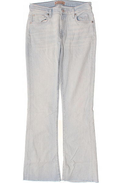 Dámské Světle Modré Vintage Džíny Seprané Se širokými Nohavicemi Velikost 28