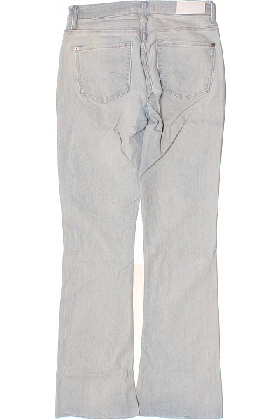 Dámské světle modré vintage džíny seprané se širokými nohavicemi Velikost 28 | Unimoda | obrázek 2