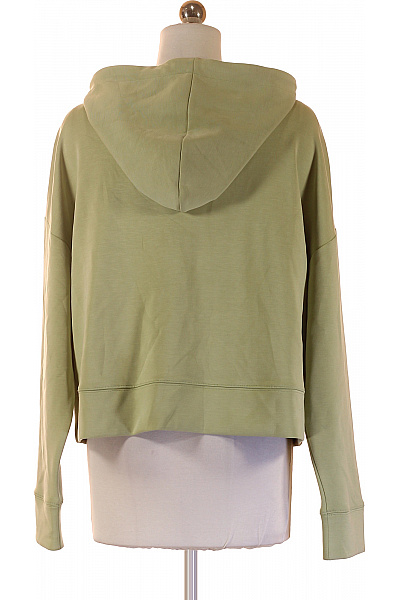 EsQualo Dámská zelená mikina s kapucí crop střih s kamínky Velikost S | EsQualo | obrázek 2