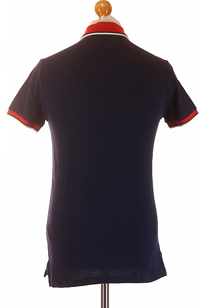 Ralph Lauren Pánské bavlněné polo tričko modré s červeným límečkem a výšivkou Velikost S | Ralph Lauren | obrázek 2