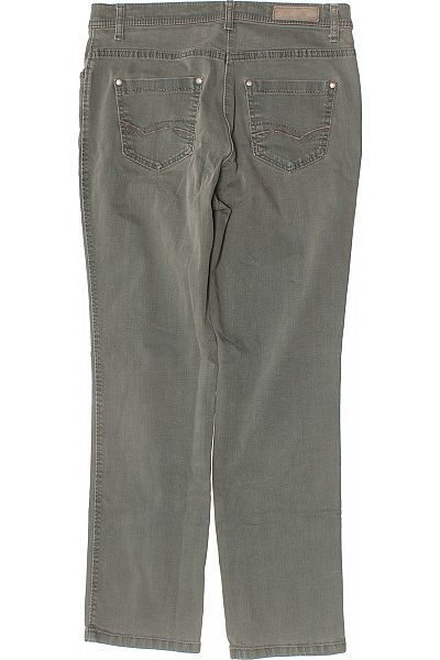 Dámské Džíny Khaki Rovné Strečové S Kapsami Klasické Vel. 38 | Unimoda | obrázek 2