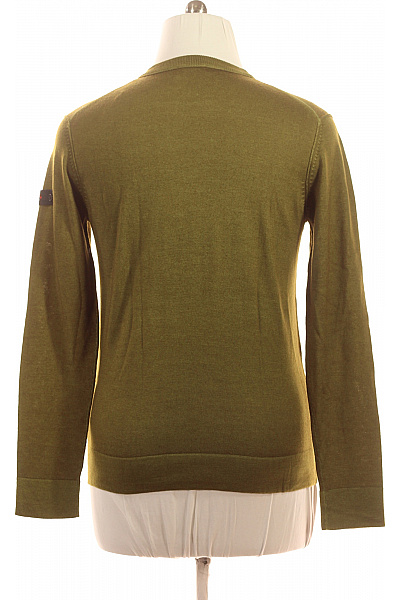 Peuterey Pánský vlněný zelený tenký pulovr basic přes hlavu Velikost S | Peuterey | obrázek 2