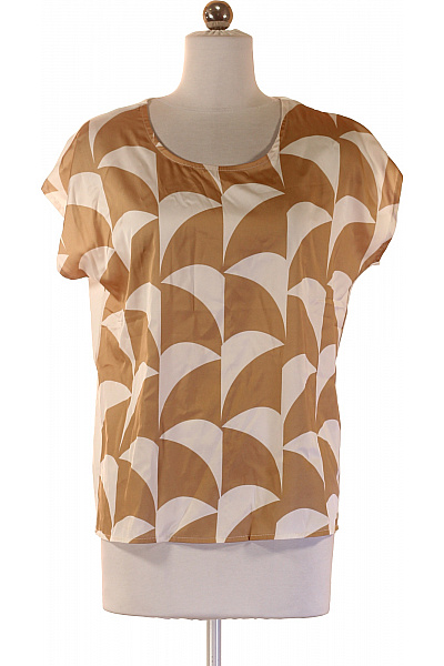 MORE & MORE Dámské Tričko S Krátkým Rukávem A Potiskem Hnědé Vel. 36