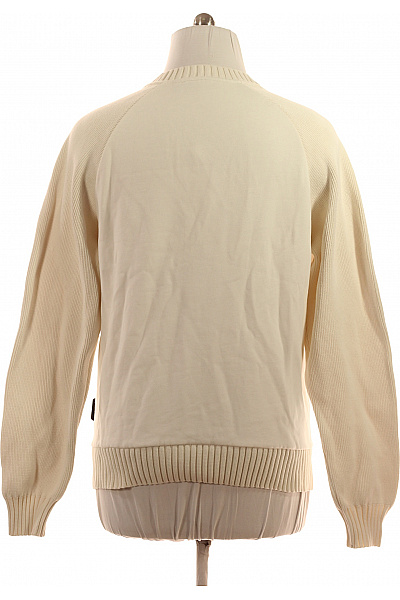 Pánský bavlněný krémový svetr přes hlavu žebrovaný basic Velikost XXL | Unimoda | obrázek 2