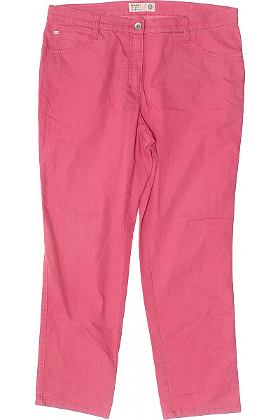 BRAX Dámské Bavlněné Capri Džíny Růžové Rovné S Kapsami Vel. US 32/32