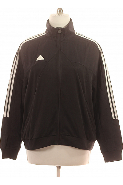 ADIDAS Dámská černá sportovní bunda se zipem a třemi bílými pruhy Vel. XXL | ADIDAS | obrázek 2