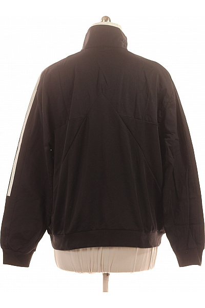 ADIDAS Dámská černá sportovní bunda se zipem a třemi bílými pruhy Vel. XXL | ADIDAS | obrázek 3