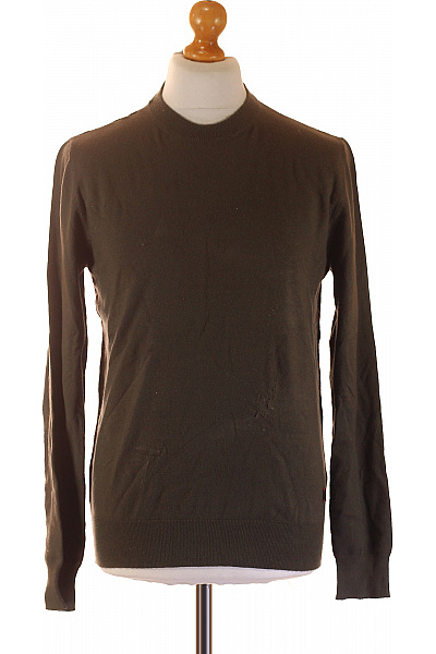 CENSURED Pánský Viskózový Pulovr Tmavě Hnědý Basic Přes Hlavu Velikost M