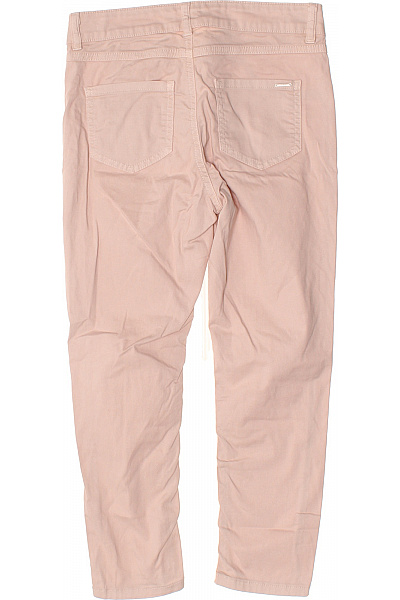 COMMA Dámské růžové plátěné kalhoty ležérní s kapsami rovné nad kotníky Vel. 36 | COMMA | obrázek 3