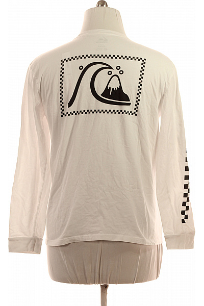 Quicksilver Pánské tričko bílé s dlouhým rukávem a potiskem skate styl Velikost L | Quicksilver | obrázek 3