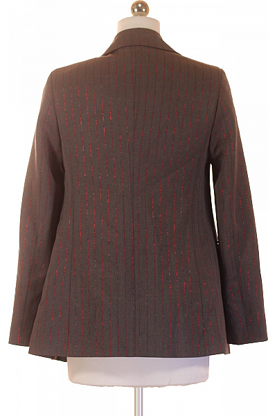 Rinascimento Dámský polyesterový blejzr šedý dvouřadý třpytivé pruhované elegantní retro Vel. XS | Rinascimento | obrázek 2