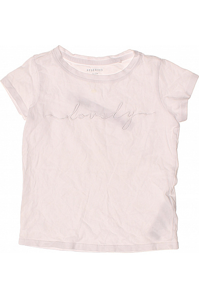 Reserved Dívčí Tričko S Nápisem Lovely Bílé Velikost 116