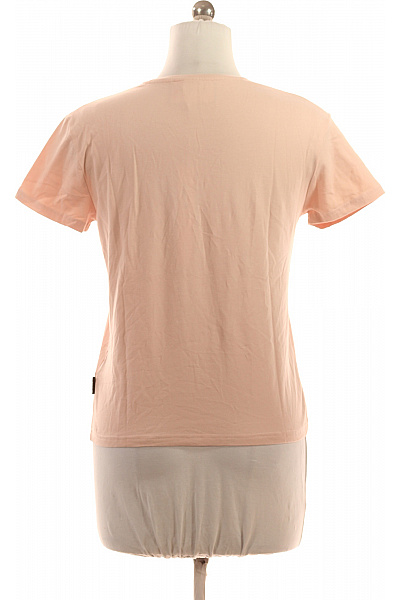 John Richmond Dámské bavlněné růžové tričko s krátkým rukávem a výstřihem V basic Velikost L | John Richmond | obrázek 2