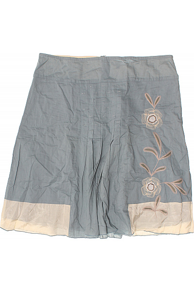 Cream Dámská bavlněná modrá áčková sukně ke kolenům s výšivkou Vel. 40 | Cream | obrázek 2