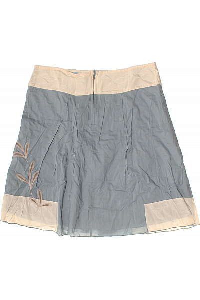 Cream Dámská bavlněná modrá áčková sukně ke kolenům s výšivkou Vel. 40 | Cream | obrázek 3