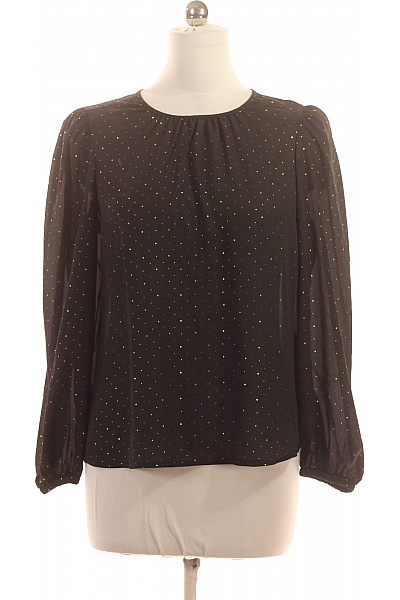 S.OLIVER Dámská Halenka S Dlouhým Rukávem A Puntíkovaným Vzorem Vel. 38