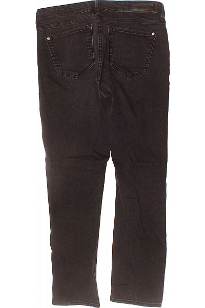 MANGO Dámské černé strečové džíny slim fit seprané klasické s kapsami Velikost M | MANGO | obrázek 2