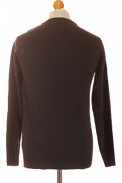 BRAVE SOUL Pánský tmavě hnědý acrylový basic pulovr žebrovaný přes hlavu Velikost S | BRAVE SOUL | obrázek 3