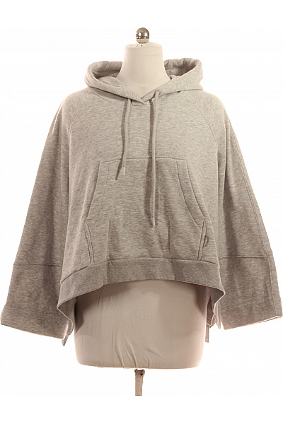 Smith & Soul Dámská šedá Polyesterová Mikina S Kapucí Crop Oversized Streetwear Vel. M