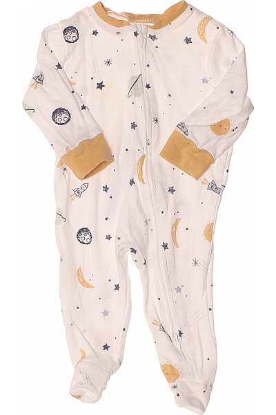 Primark Dětské Body S Vesmírným Potiskem A žlutými Lemy Vel. 62