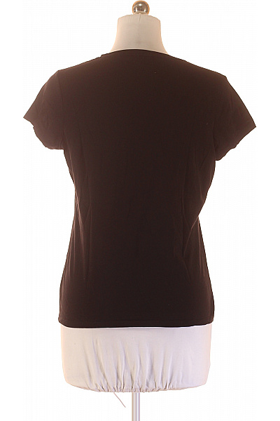 U.S.POLO ASSN. Dámské Hnědé Tričko Krátký Rukáv V-výstřih Jednobarevné Basic Velikost XL | U.S.POLO ASSN. | obrázek 3