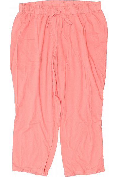 RÖSCH Dámské Letní Volné Tříčtvrteční Kalhoty S Gumou V Pase Na Zavazování Vel. 48