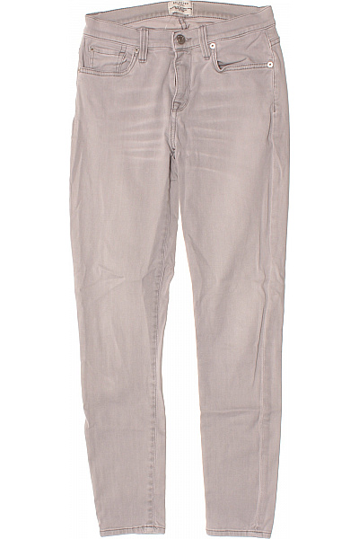 SELECTED Dámské šedé Strečové Skinny Džíny Seprané Velikost 28