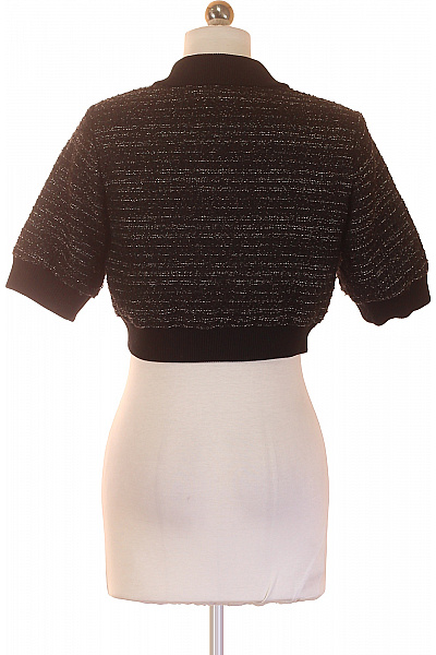 sandro Černé polyesterové tvídové bolerko s krátkým rukávem elegantní Velikost 34 | sandro | obrázek 2