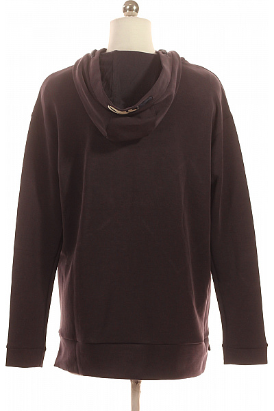 COMMA Dámská fialová mikina s kapucí a potiskem šála přes hlavu Vel. 36 | COMMA | obrázek 2