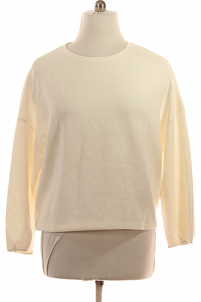 SAMOON Dámská mikina s dlouhým rukávem jednobarevná přes hlavu crewneck béžová Vel. 48 | SAMOON | obrázek 2