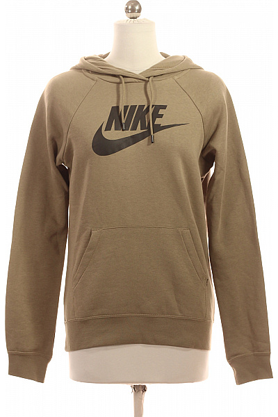 Nike Dámská Khaki Nike Hoodie S Kapucí A Klokaní Kapsou Velikost XS