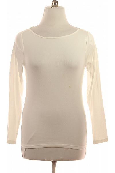 Gap Dámské Tričko S Dlouhým Rukávem Bílé Basic Vel. L