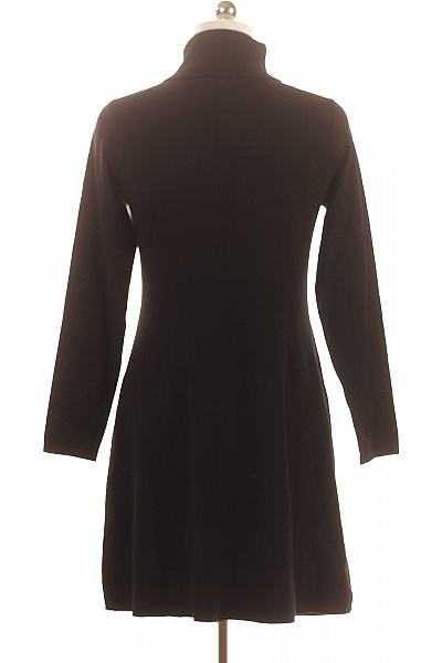 COMMA Černé Rolákové Pletené Mini Šaty s Dlouhým Rukávem Jednoduché Zimní Velikost 40 | COMMA | obrázek 2