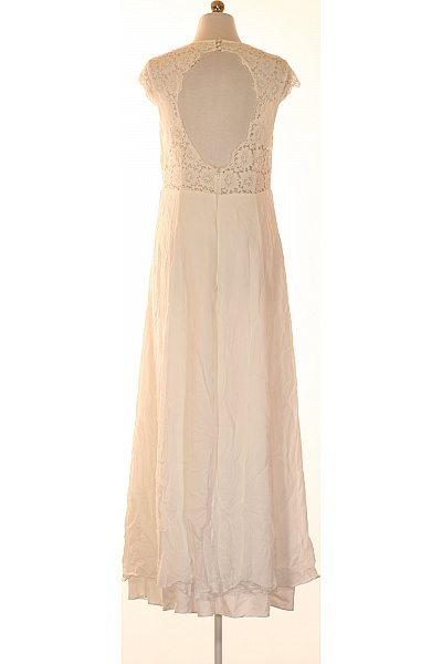 IVY & OAK Dlouhé krémové krajkové empírové vintage šaty na svatbu Vel. 42 | IVY & OAK | obrázek 2