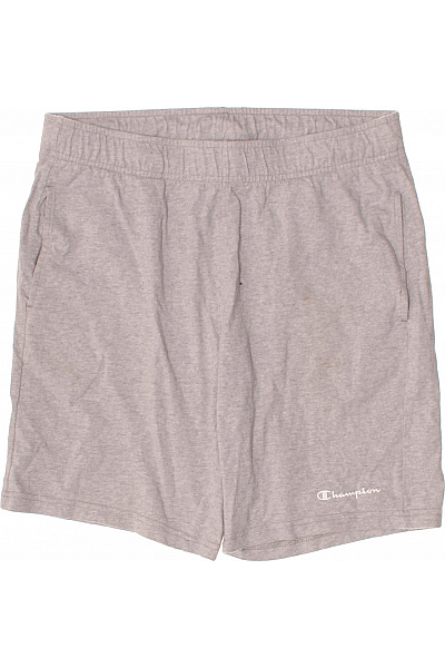 Champion Šedé Volnočasové Krátké Teplákové Kraťasy S Kapsami A Gumou V Pase Vel. L