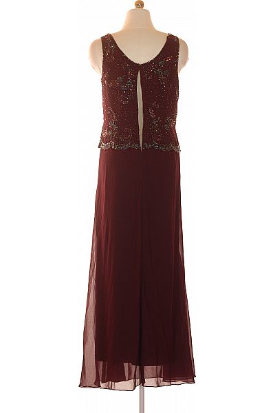 Jkara Dámské společenské šaty dlouhé červené třpytivé šifonové Vel. 6 | Jkara | obrázek 2