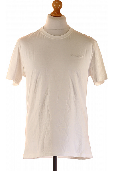 BURBERRY Bavlněné bílé tričko s krátkým rukávem a výšivkou basic Vel. M | BURBERRY | obrázek 2