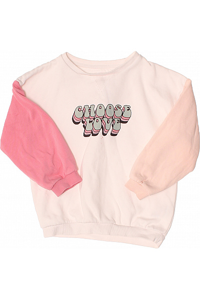 F&F Dámská Mikina S Dlouhým Rukávem A Potiskem Růžová Velikost 5/6y