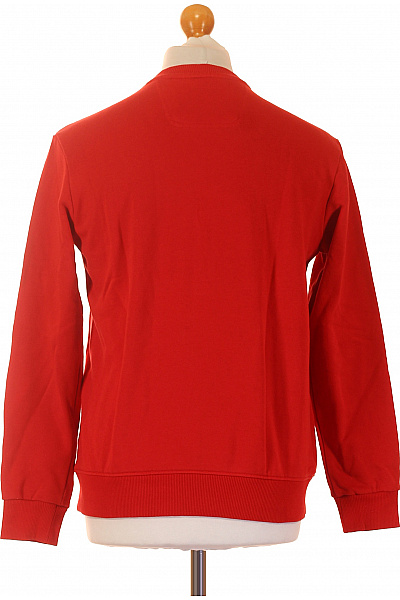Hugo Boss Pánská červená bavlněná mikina crewneck s reliéfním nápisem Vel. S | Hugo Boss | obrázek 3