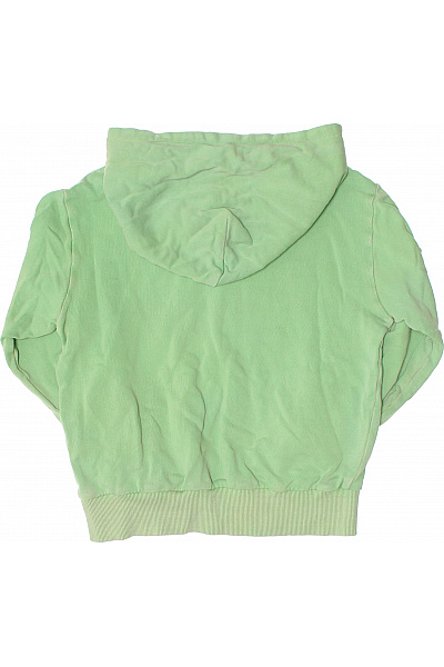 DIESEL Dětská bavlněná zelená mikina s kapucí a potiskem | DIESEL | obrázek 2