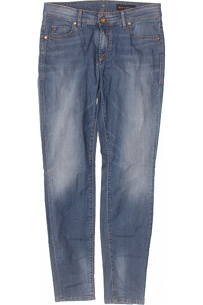 Marc O´Polo Dámské Modré Strečové Džíny Slim Fit Seprané S Kapsami Vel. 28